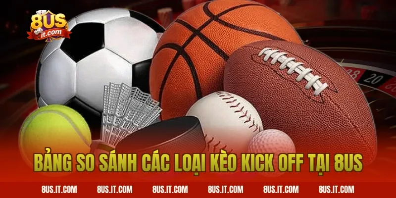 Bảng So Sánh Các Loại Kèo Kick Off Tại 8US